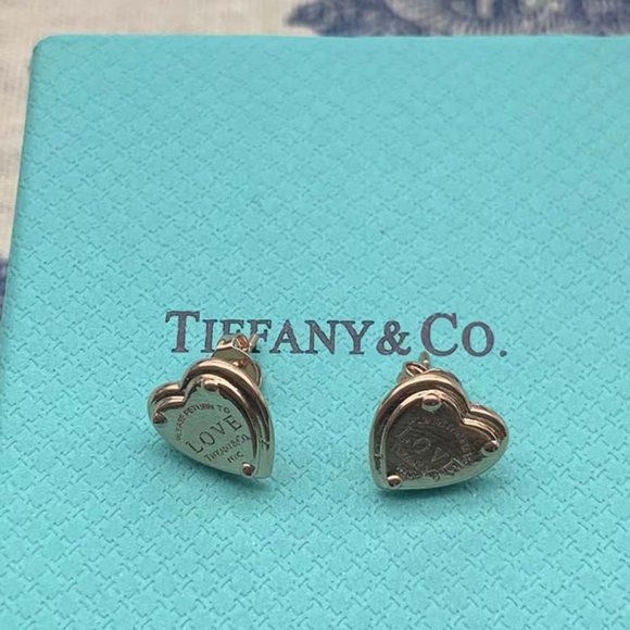 Tiffany Jewelry - Tiffany & CO. Yellow Mini Heart Tiffany Heart Stud Earrings